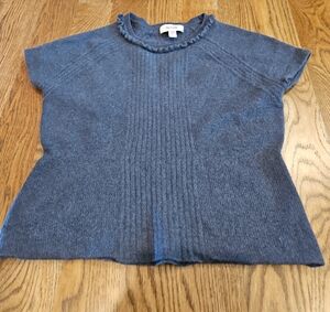 Faconnable Short Sleeve Cashmere Wool Sweater Size L